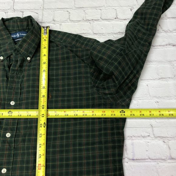 Vintage Ralph Lauren Men Long Sleeve Classic Button Shirt Top Size Large B235 11 - Picture 4 of 14